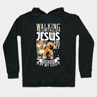 Jesus and dog - Ainu Dog Hoodie